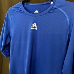 Adidas Techfit Men’s Shirt Blue Large Climalite